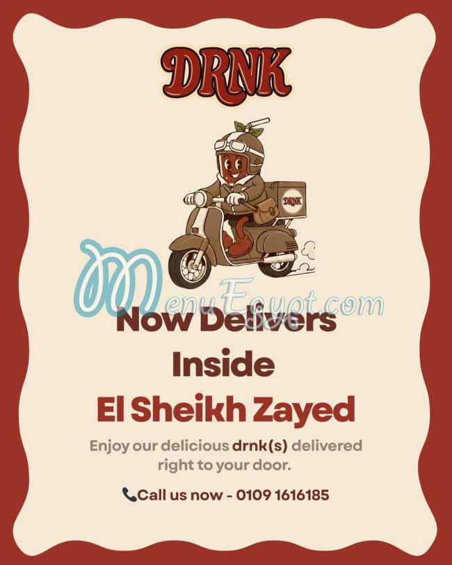DRNK menu