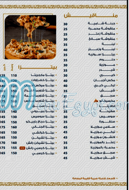 منيو الجنانى مدينة نصر مصر