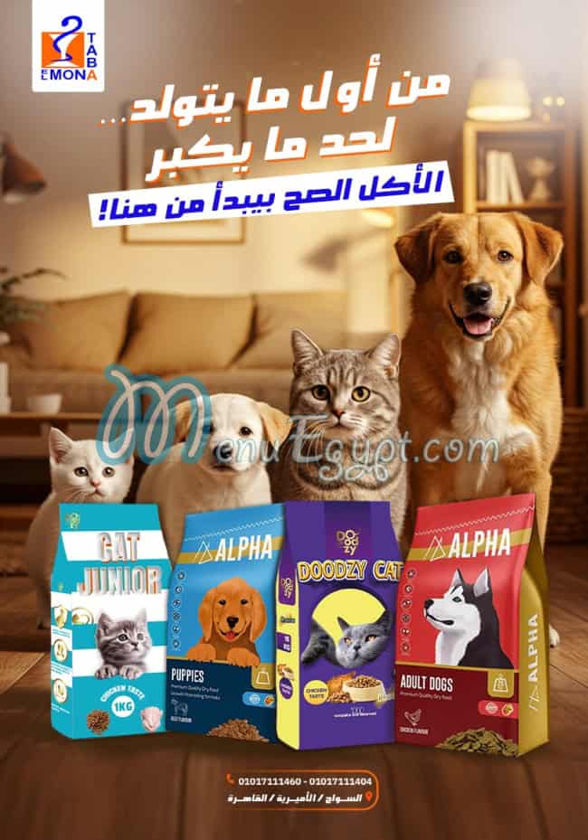 El Mona and Taba menu Egypt 1