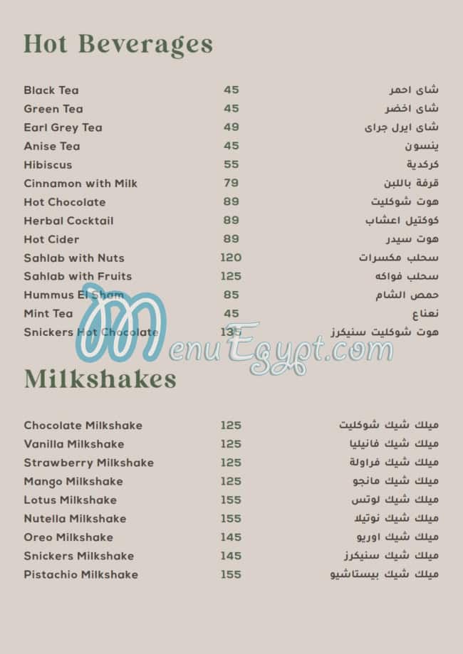 Farida menu Egypt 4