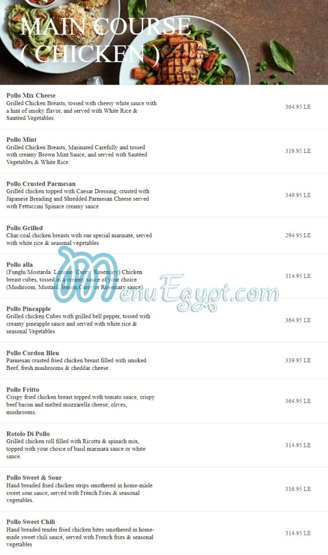 Favilla Lounge online menu