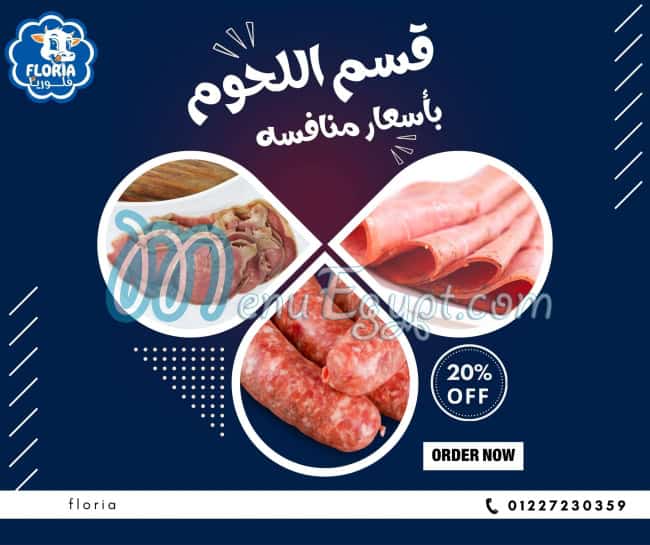 فلوريا مصر منيو بالعربى