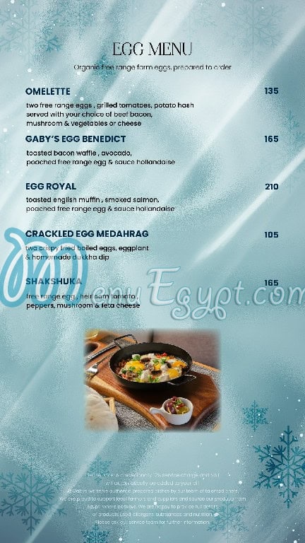 Gabys menu Egypt