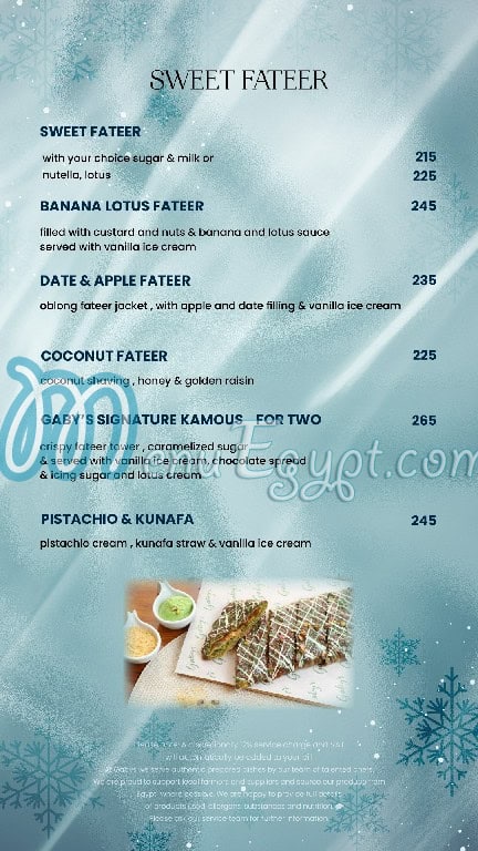 Gabys menu Egypt 2