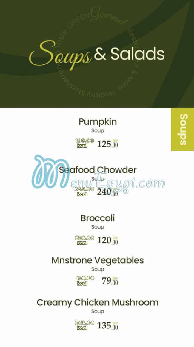 Green Gourmet menu Egypt 7