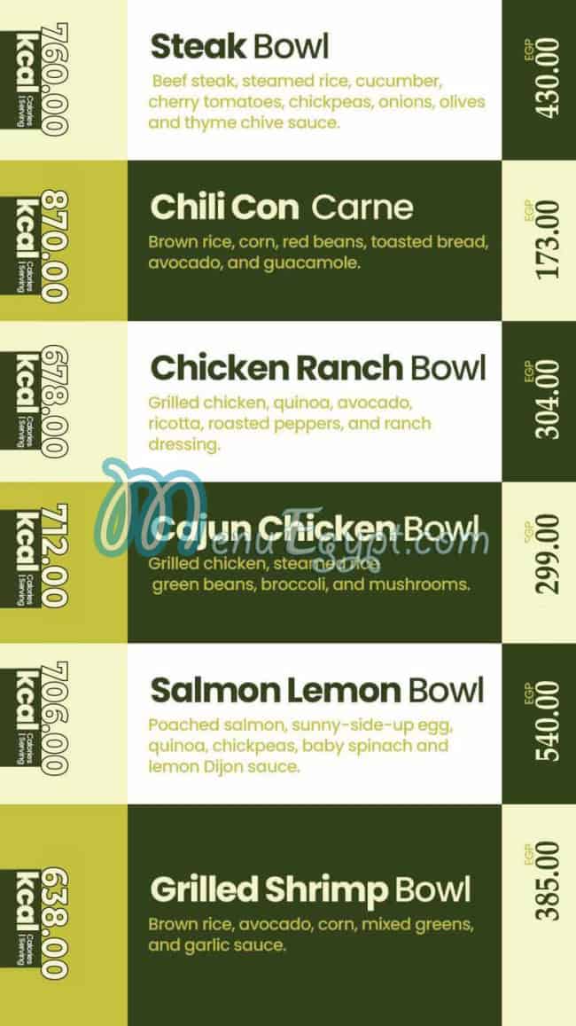 Green Gourmet menu Egypt 10