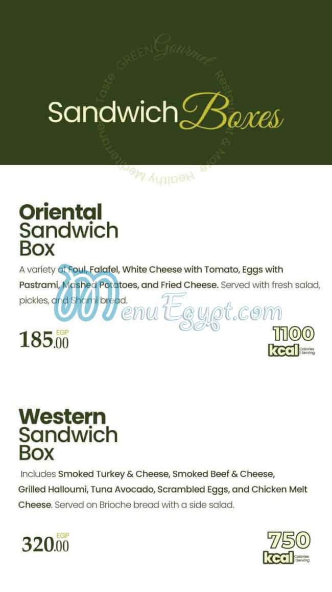 Green Gourmet online menu