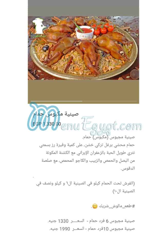 Hamamshi menu Egypt 6