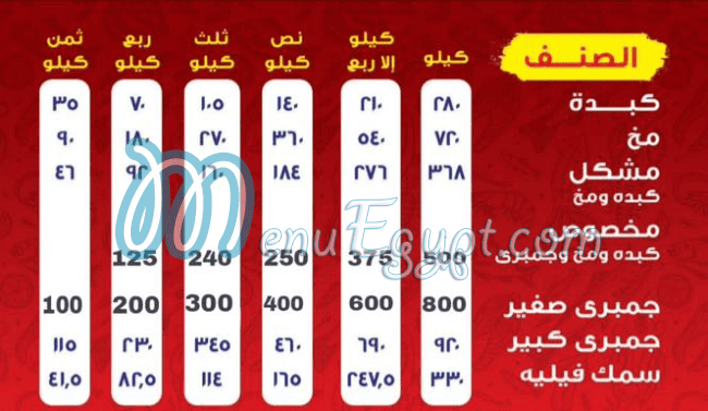 Hamdy El Sharkawy menu