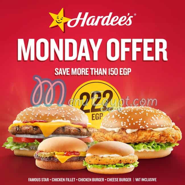 Hardees menu