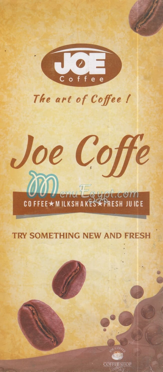 Joo  Coffe menu