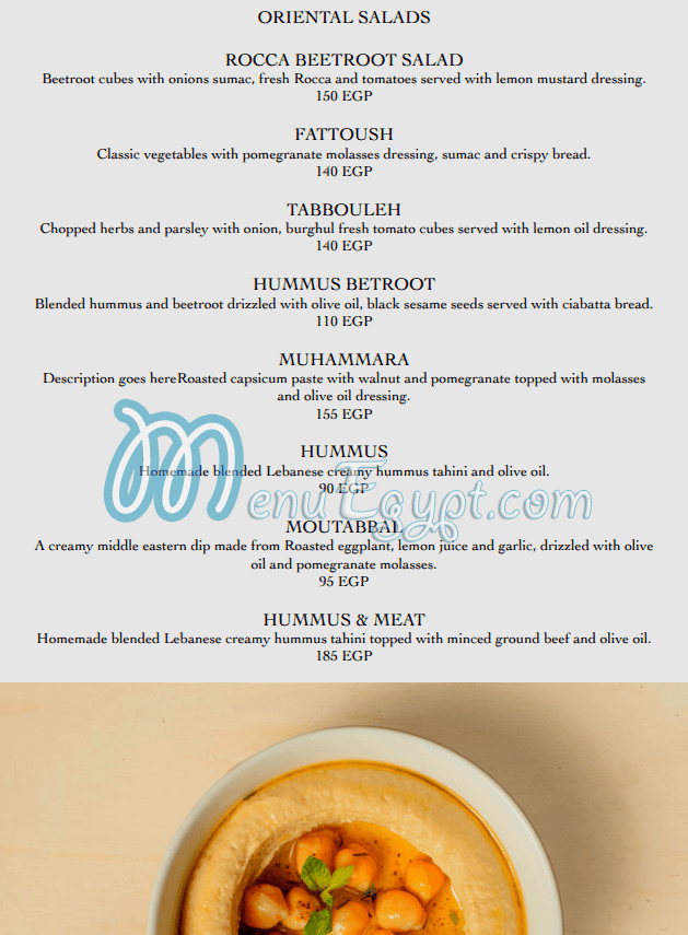 Julia s Kitchen menu Egypt