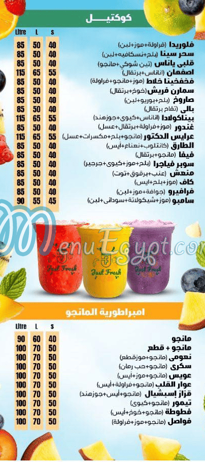 Just Frish Madenty delivery menu