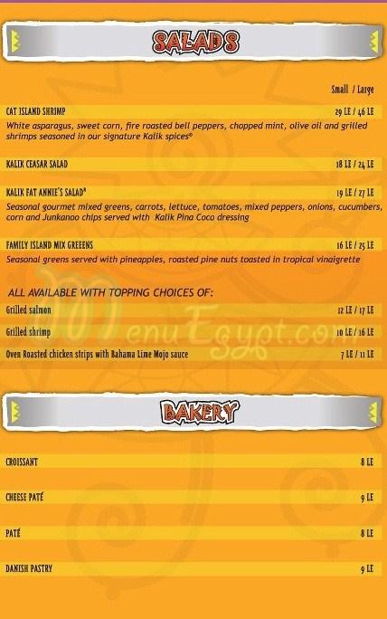 Kafe Kalik delivery menu