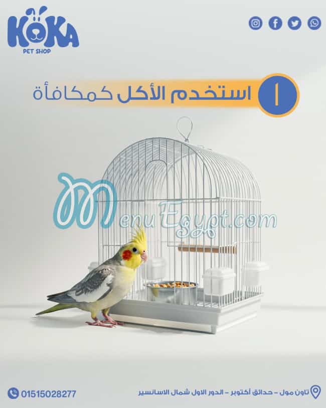 كوكا بيت شوب مصر منيو بالعربى