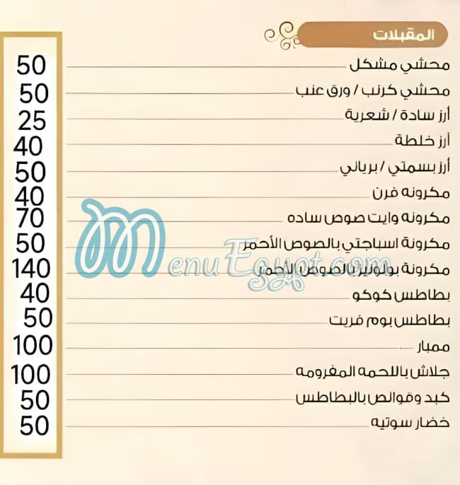 Koku menu Egypt