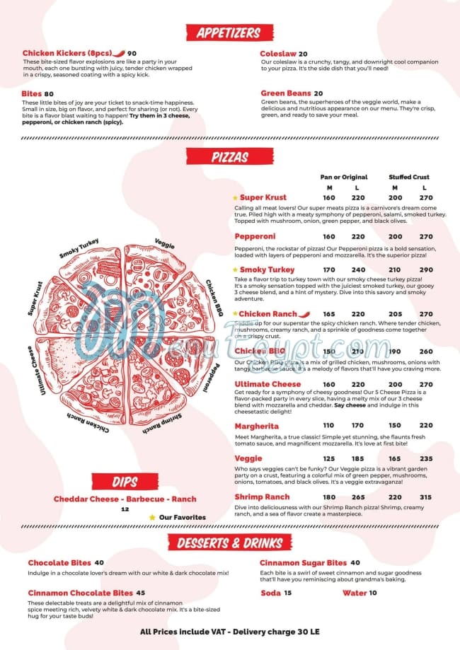 Krust menu Egypt