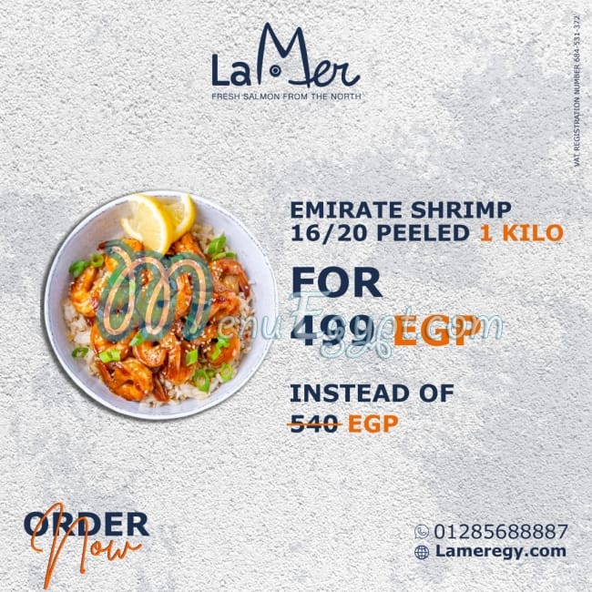 La Mer Egypt delivery menu