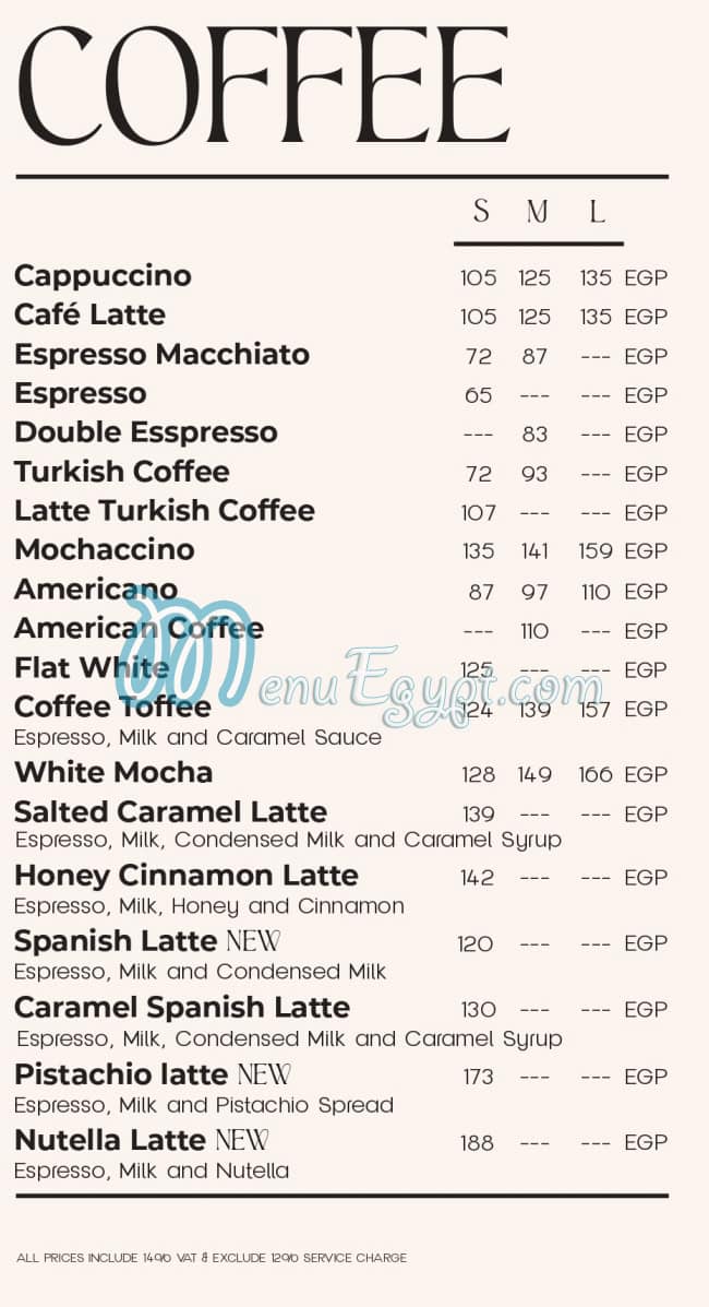 La Poire Cafe menu Egypt 4