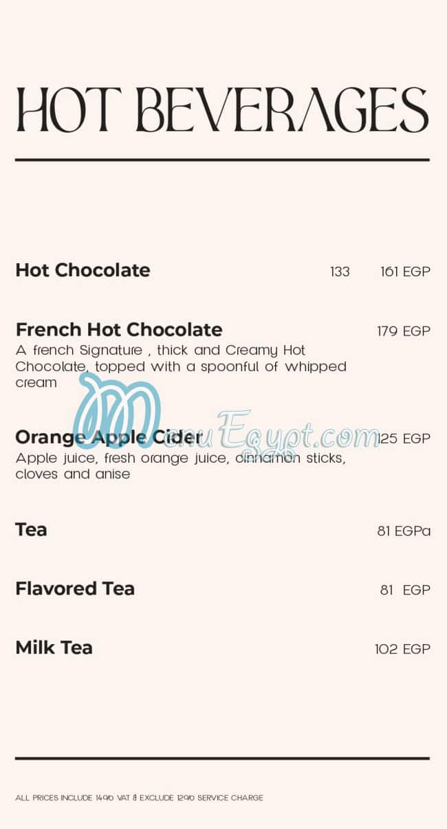 La Poire Cafe menu Egypt 5