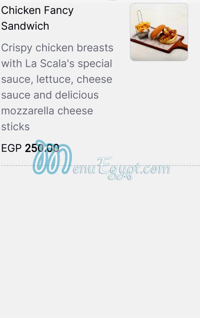 La Scala menu Egypt 9