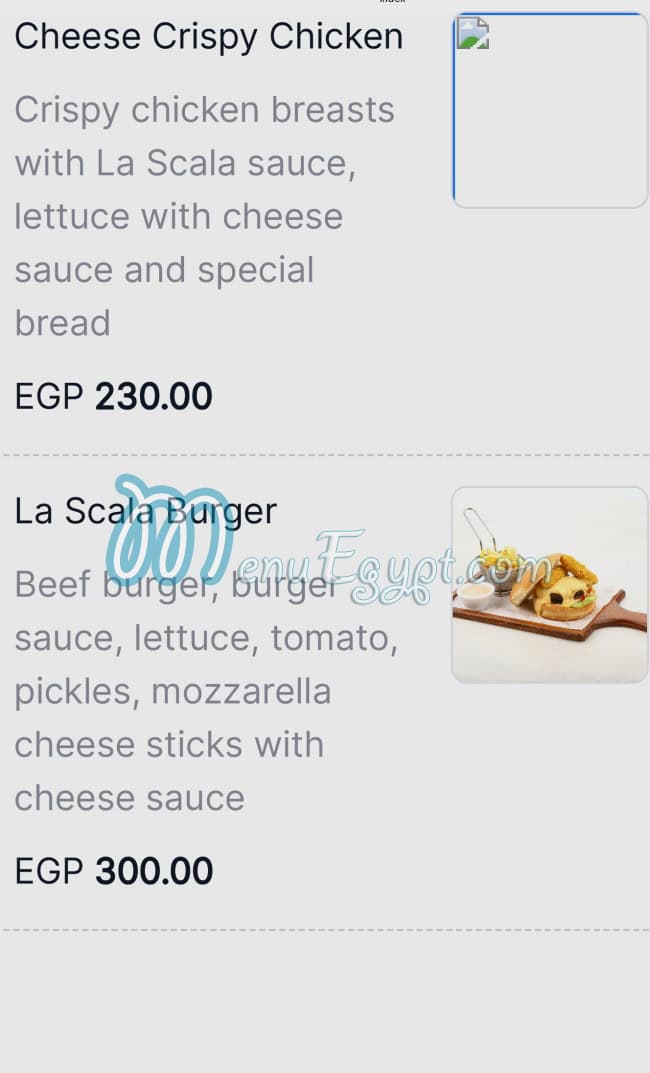 La Scala menu Egypt 11