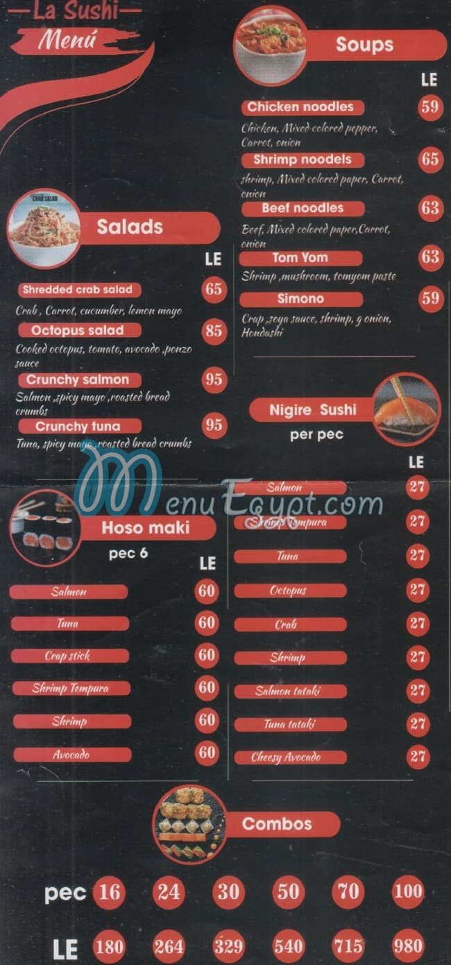 La Sushi menu