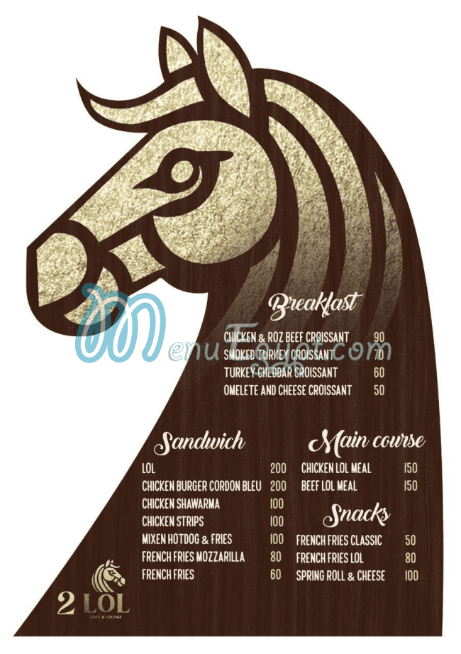 Lol Cafe menu