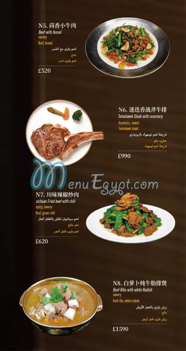 Loong Ding Xuan menu Egypt 1