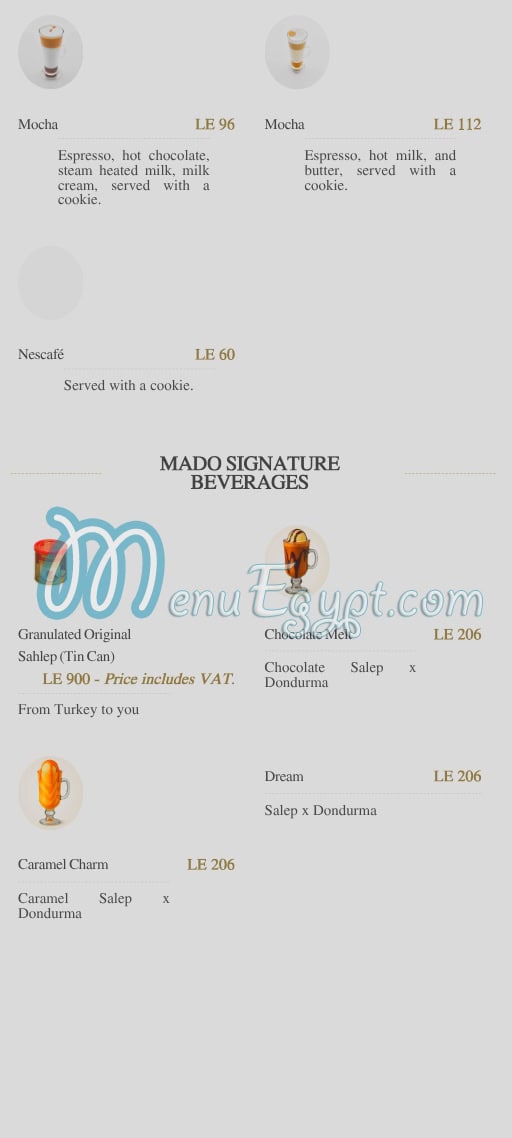 Mado menu Egypt 12
