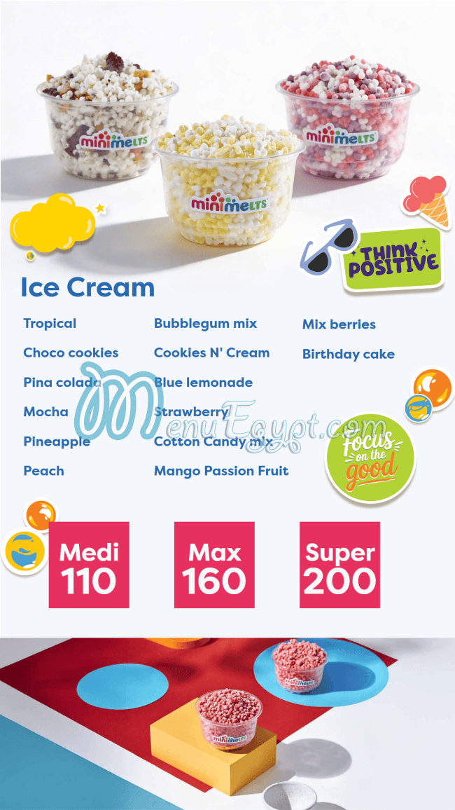MiniMelts Egypt menu