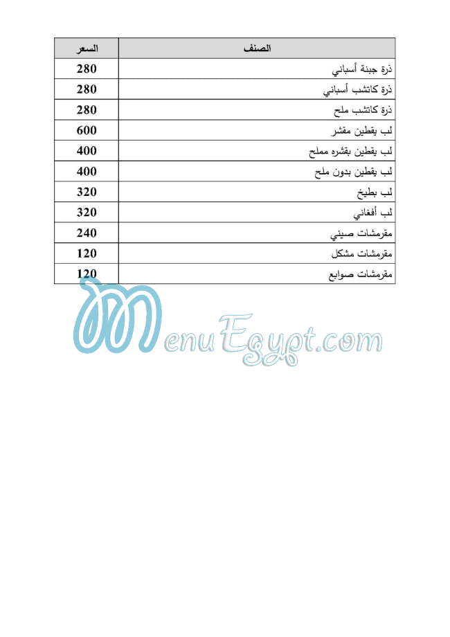 Mohmsat Al Ordonia menu