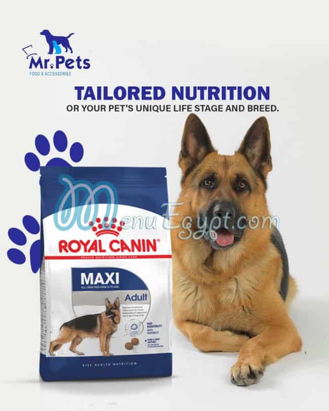 Mr Pets EGY menu prices
