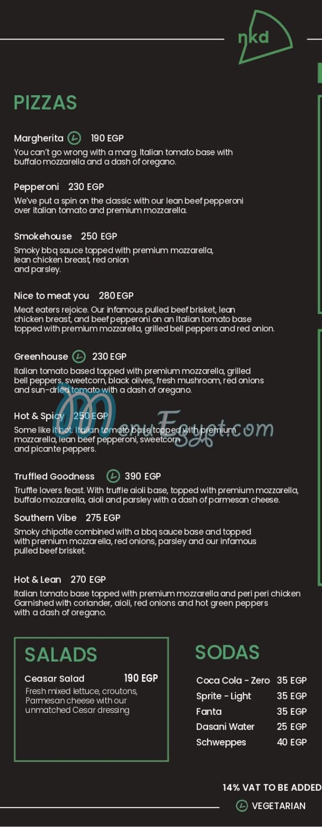 N K D Pizza menu Egypt