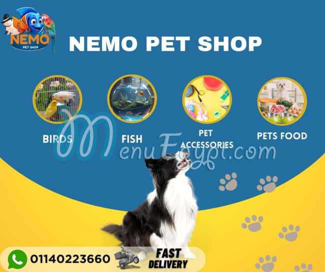 Nemo pet shop online menu