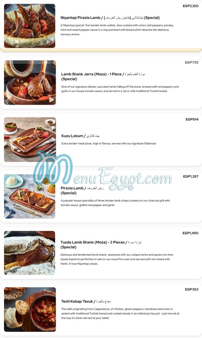 Nisantasi Restaurant menu prices