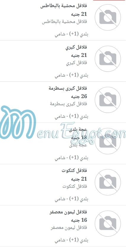 Nour Restaurant delivery menu