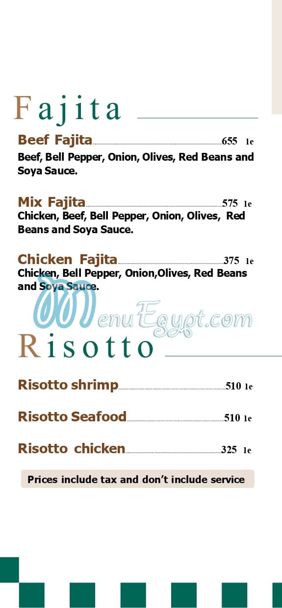 Octa Cafe menu Egypt 9