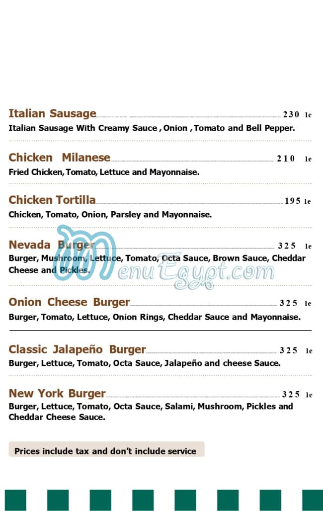 Octa Cafe menu Egypt 11