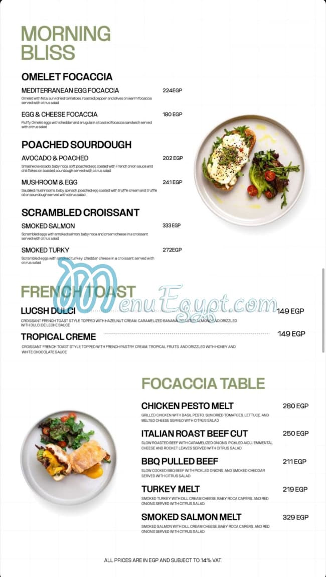OS Cafe online menu