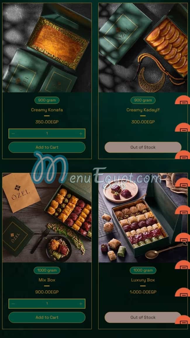 Ozel Patisserie menu Egypt 2