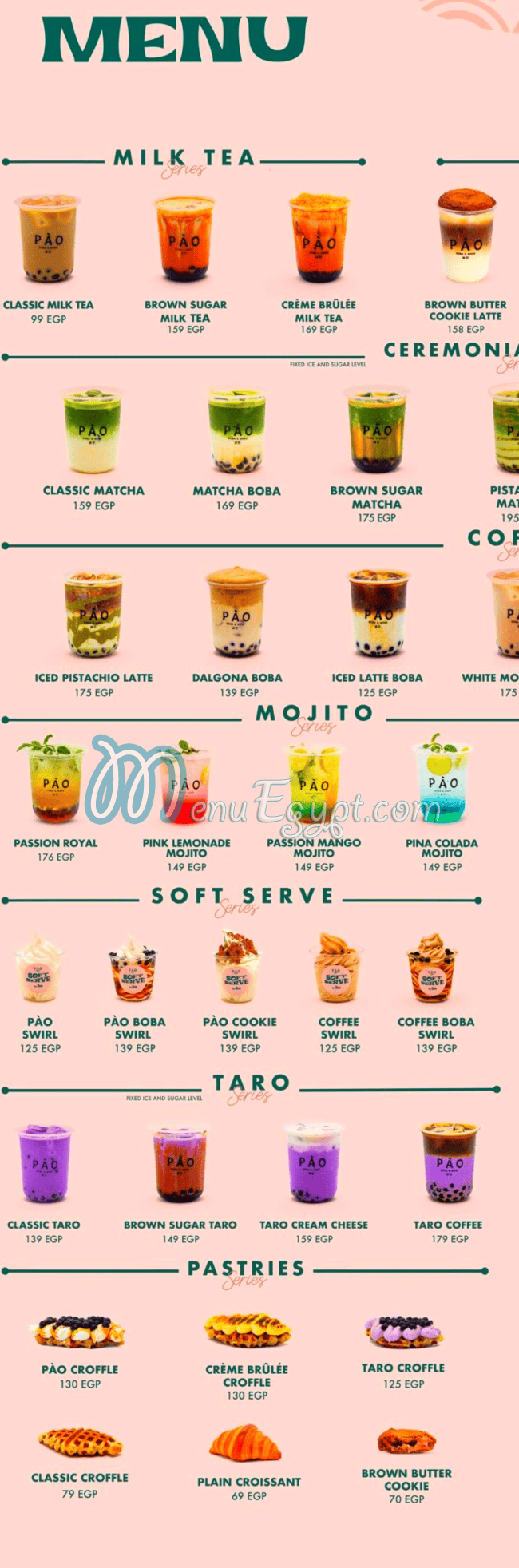 PAO menu Egypt