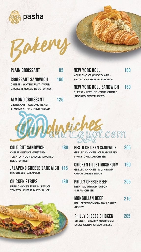 Pasha Resto Lounge menu