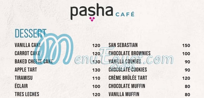 Pasha Resto Lounge delivery menu