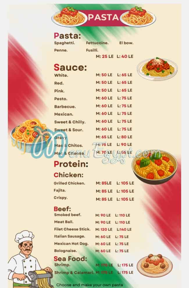 Pastatouti menu