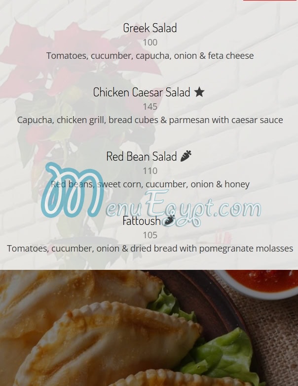 Paulos delivery menu