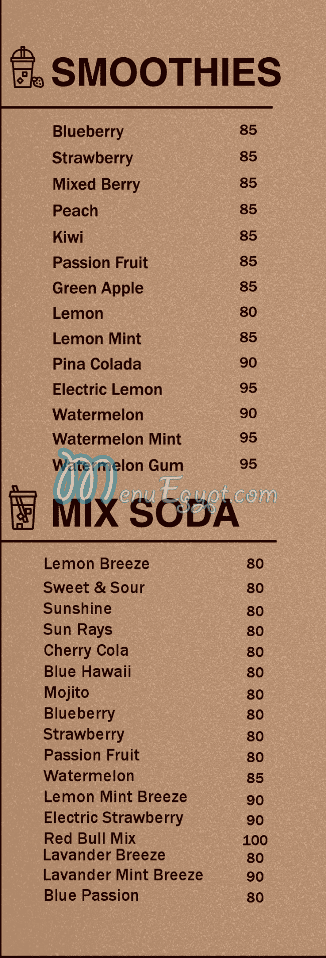 Plan B delivery menu