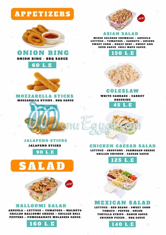 Quick Pick online menu
