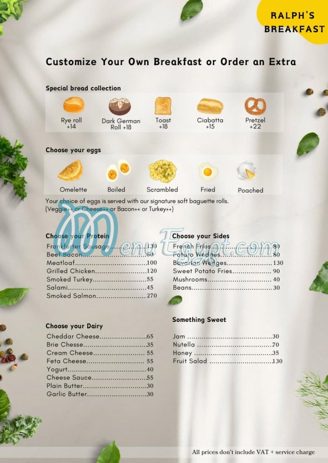 Ralphs German Bakery menu prices