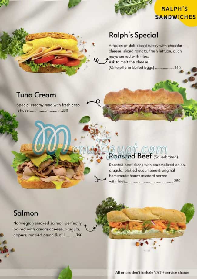 Ralphs German Bakery menu Egypt 2